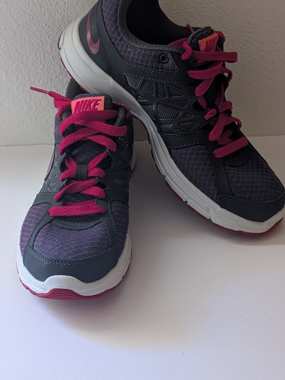 Nike Gray and Pink Women's Running Shoes